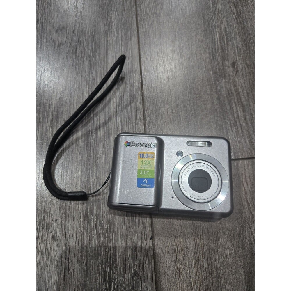 Polaroid i1035 10.0 MP Digital Camera w/ 3.0" LCD Silver - Tested Working